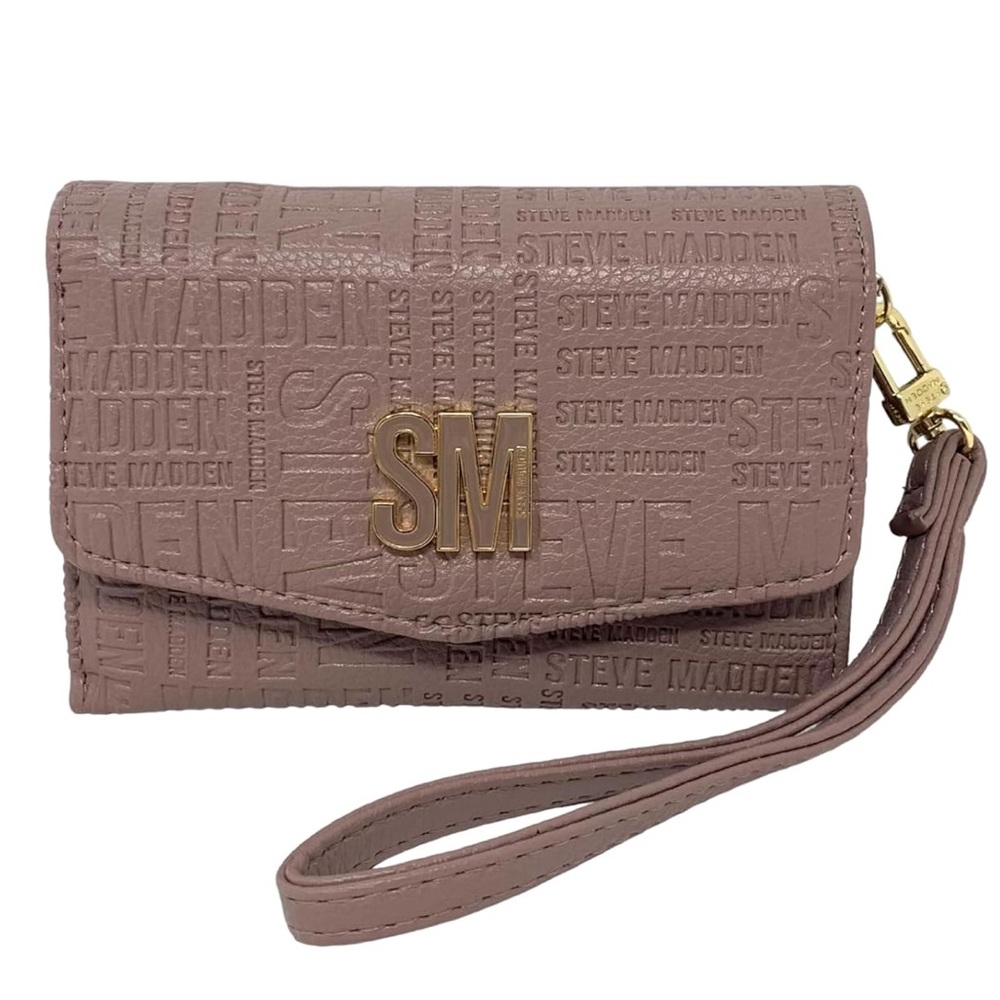 💫 NWT STEVE MADDEN BBRETT Wallet Wristlet MAUVE Brown